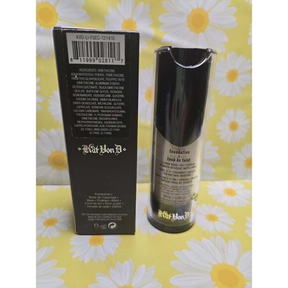 KVD Kat Von D Lock It Foundation Original 1.0 oz LIGHT 41 NEUTRAL NEW in box - Picture 5 of 9